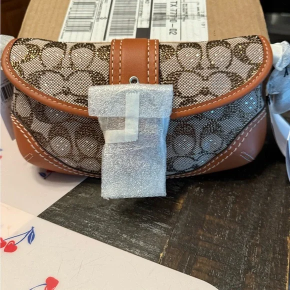 Coach Soho Bag 25 In Crystal Signature Jacquard - Picture 2 of 4